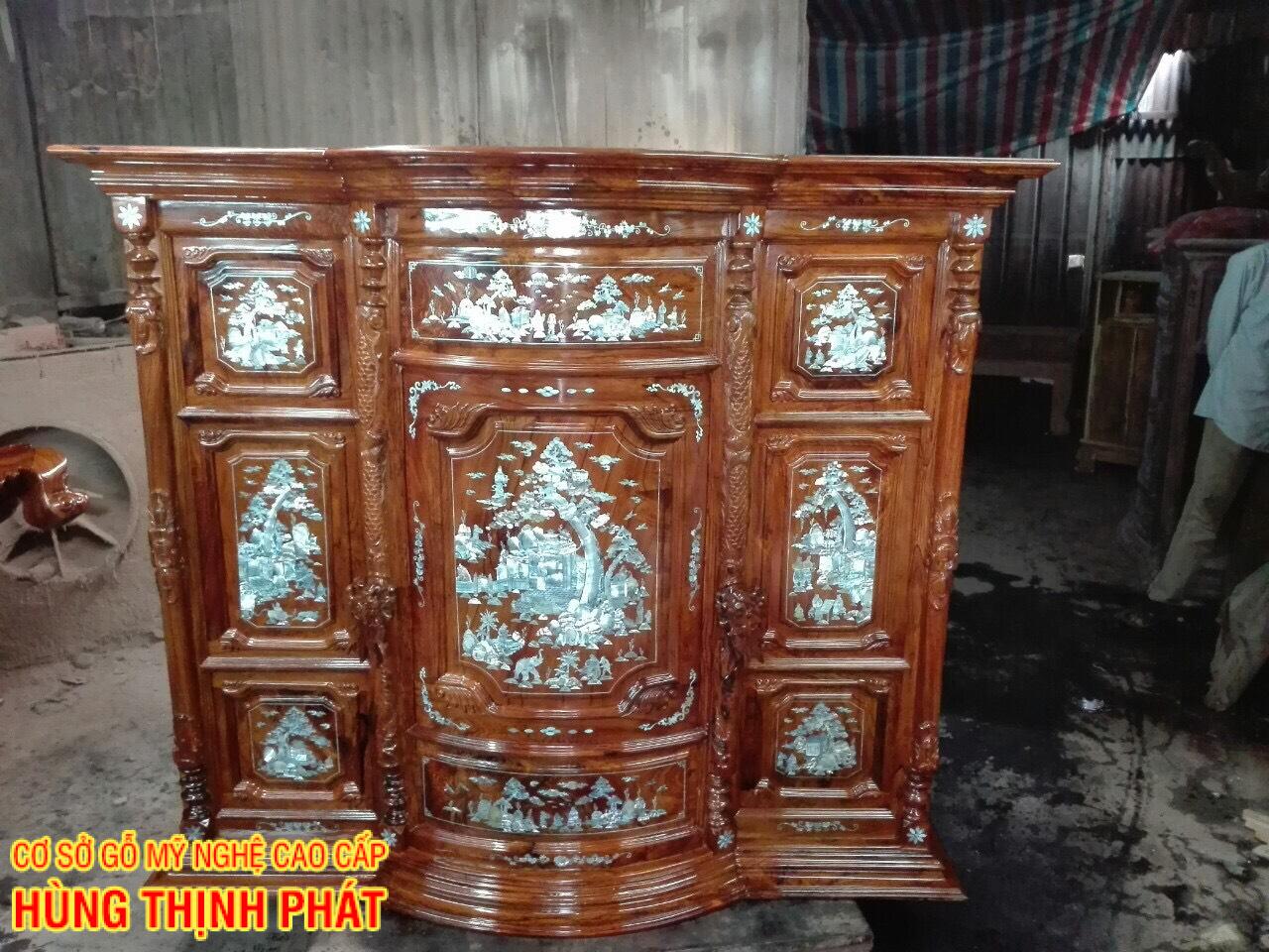 tủ thờ gỗ cẩm lai